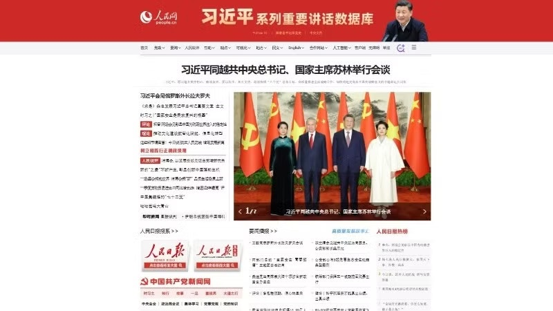 Truyền thông Trung Quốc đưa tin đậm nét về các hoạt động hội đàm, hội kiến của Tổng Bí thư, Chủ tịch nước Tô Lâm với các nhà lãnh đạo Trung Quốc
